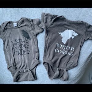2 Game of Thrones Onsies
